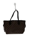 【中古】LOUIS VUITTON◆1)ネヴァーフルPM_ダミエ・エベヌ_BRW/PVC/BRW【バッグ】