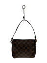 【中古】LOUIS VUITTON◆トゥールス・メイクアップ_ダミエ・エベヌ_BRW/PVC/BRW【バッグ】