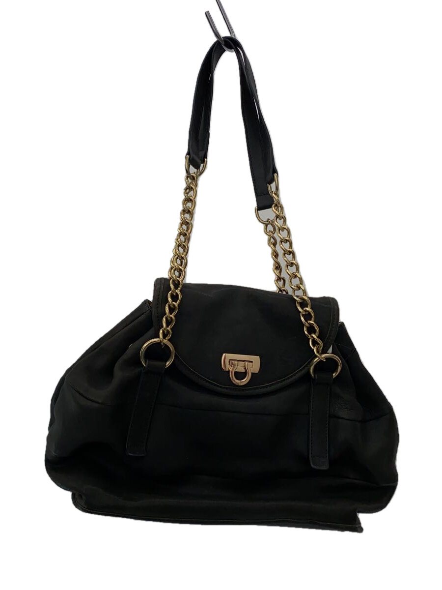 【中古】HASHIBAMI◆バッグ/レザー/BLK【バッグ】