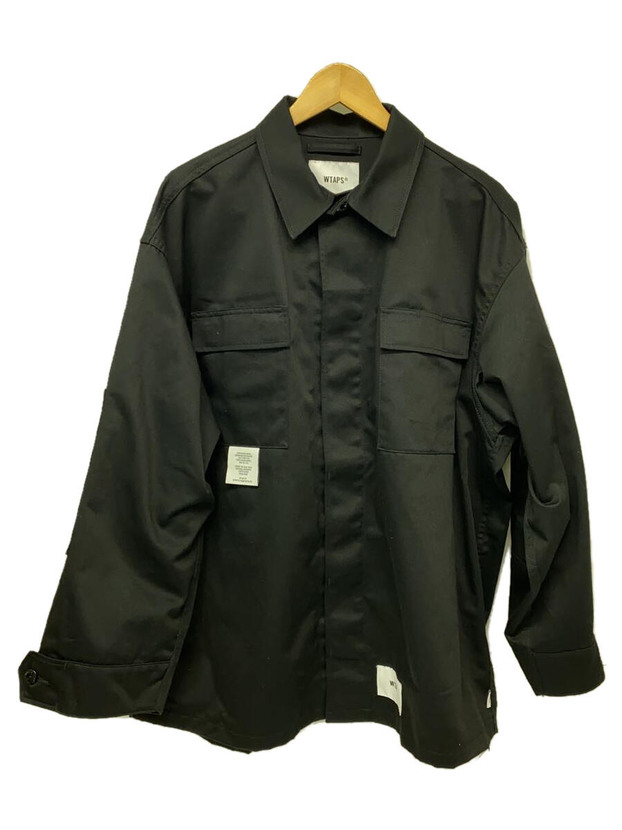 【中古】WTAPS◆ミリタリージャケット/3/コットン/BLK/無地/232WVDT-JKM01【メンズウェア】