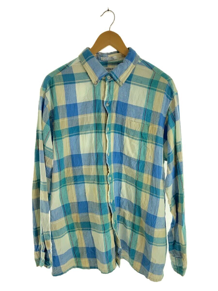 【中古】ARROW◆長袖シャツ/XL/コットン/BLU/チェック【メンズウェア】