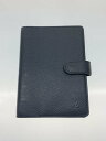 【中古】LOUIS VUITTON◆アジェンダPM_タイガ_BLK/レザー/BLK/無地/メンズ【服飾雑貨他】