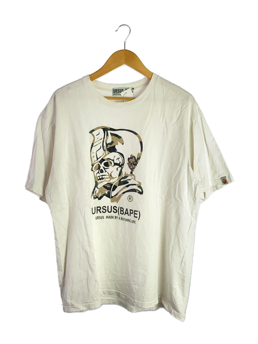 【中古】URSUS BAPE◆Tシャツ/XXL/コットン/WHT/001TEH201006X//【メンズウェア】