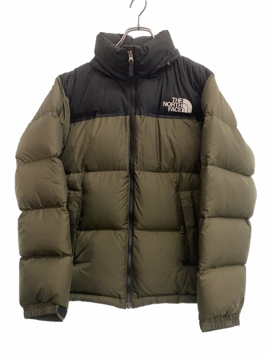 【中古】THE NORTH FACE◆NUPTSE JACKET_ヌプシジャケット/S/ナイロン/KHK【メンズウェア】