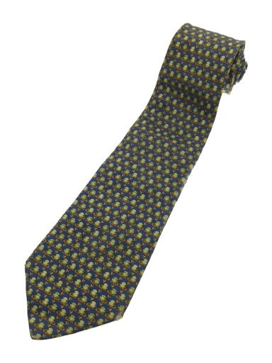 【中古】Salvatore Ferragamo◆ネクタイ/シルク/BLU/アニマル/メンズ【服飾雑貨他】 【中古】Salvatore Ferragamo◆ネクタイ/シルク/BLU/アニマル/メンズ【服飾雑貨他】