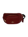 【中古】COACH◆ウエストバッグ/レザー/RED/無地/6488【バッグ】