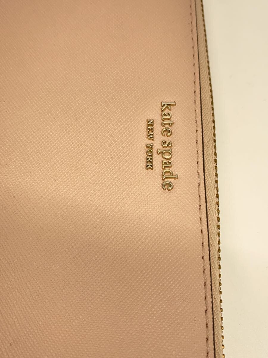 【中古】kate spade new york◆長財布/レザー/PNK/無地/レディース/WL RU5448/ラウ...