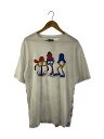 【中古】STUSSY◆Tシャツ/L/コットン/WHT/プリント/09年/×REAS WAYBACK THROWBACK【メンズウェア】
