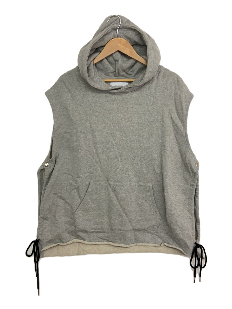 【中古】TRANOI.◆パーカー/1/コットン/GRY/182J221/ノースリーブ【レディースウェア】