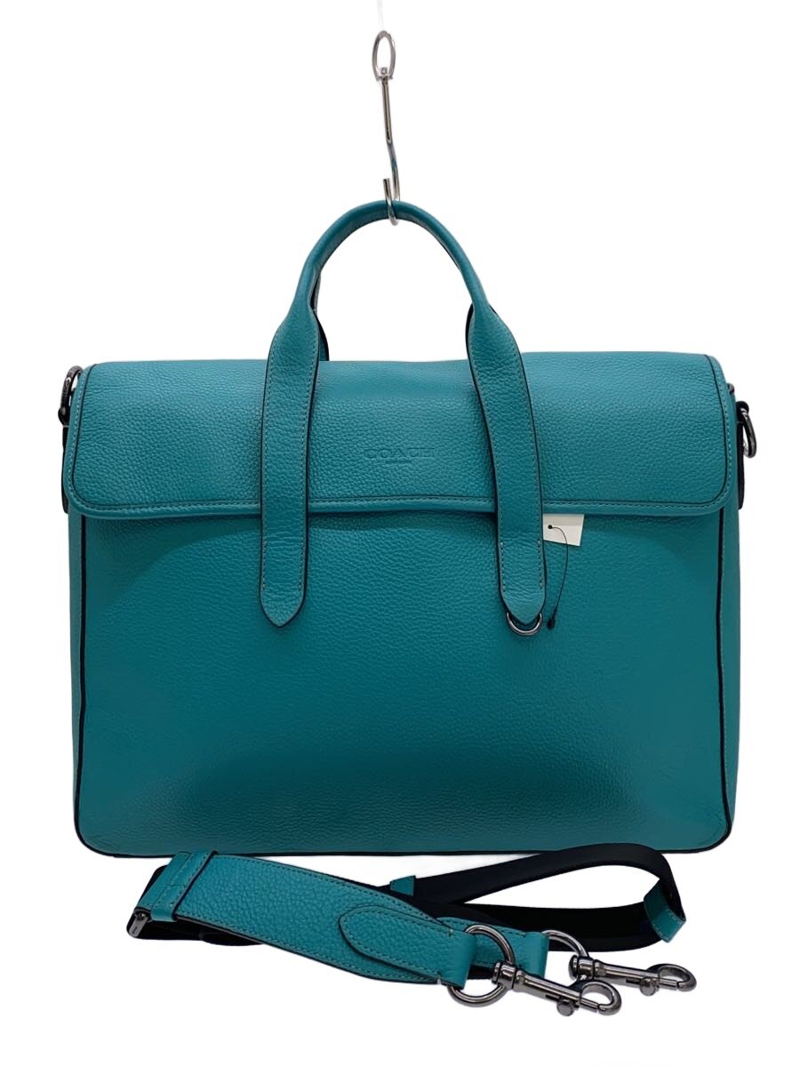 【中古】COACH◆ブリーフケース/レザー/BLU/無地/J2361-C9875【バッグ】