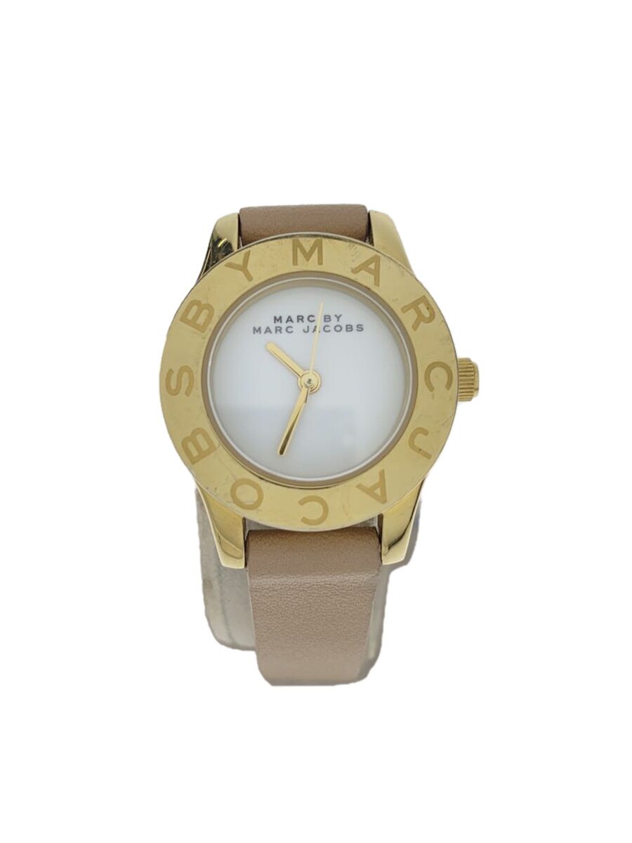 FRANCK MULLER - 【中古】MARC BY MARC JACOBS◆クォーツ腕時計/--/--/WHT/CRM/mbm1219【服飾雑貨他】