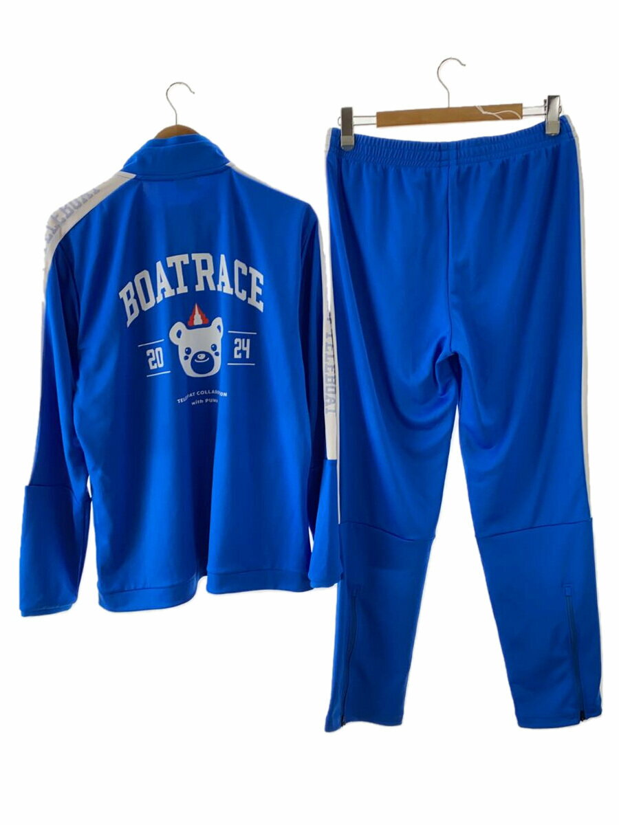 【中古】PUMA◆セットアップ/ポリエステル/BLU【メンズウェア】