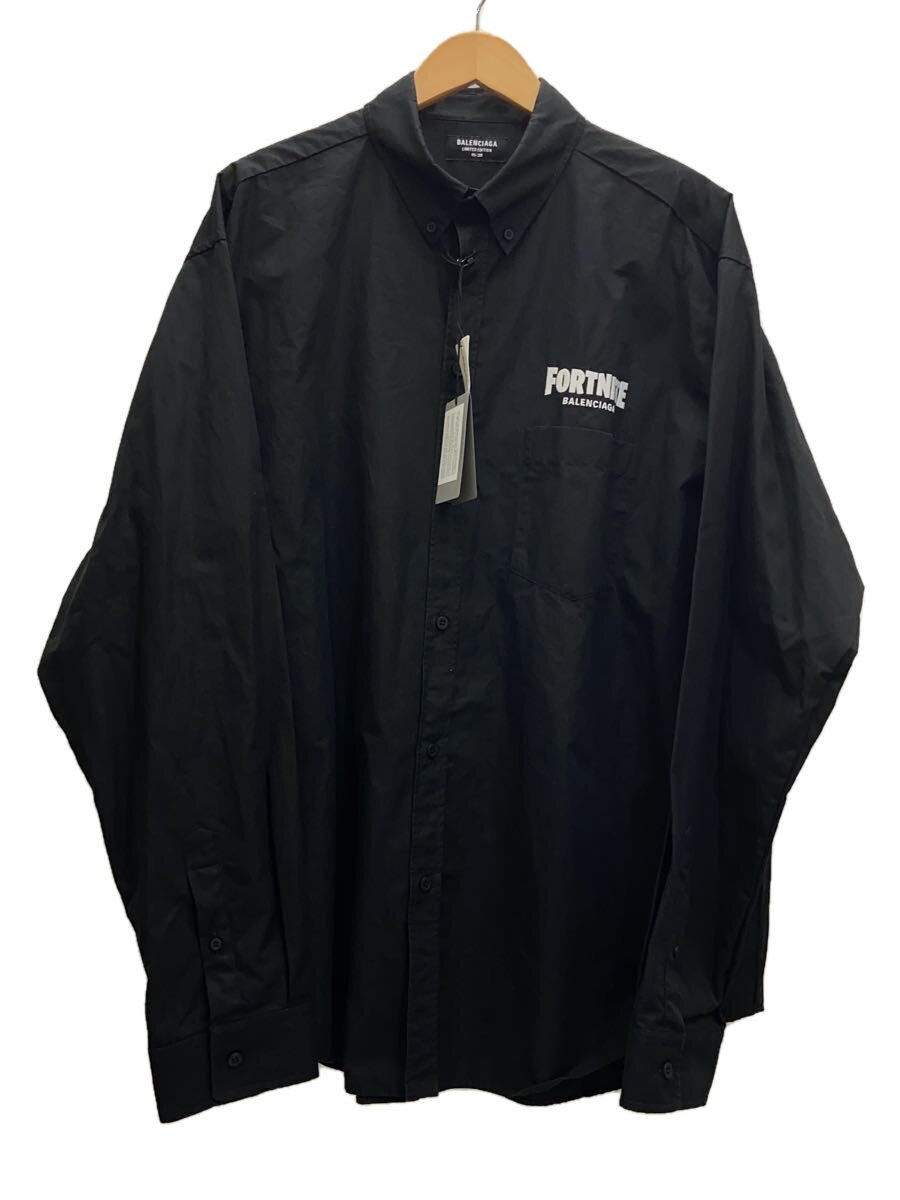 【中古】BALENCIAGA◆×Fortnite/長袖シャツ/41/コットン/BLK/684432【メンズウェア】