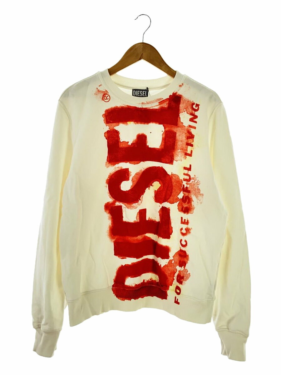 【中古】DIESEL◆22AW/S-GINN-E5/OAJIH/スウェット/M/コットン/WHT【メンズウェア】