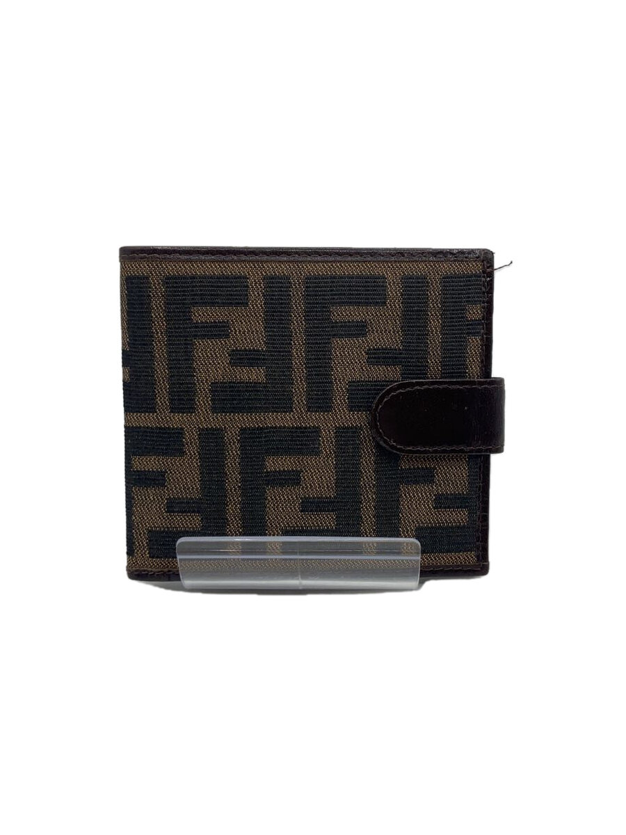 【中古】FENDI◆zucca jacquard doppiato/2つ折り財布/ナイロン/総柄/レディース【服飾雑貨他】
