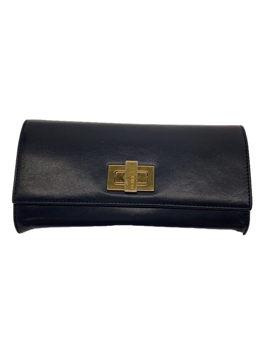 【中古】FENDI◆長財布/レザー/BLK/メンズ/8M0377・SFJ・178・9834【服飾雑貨他】