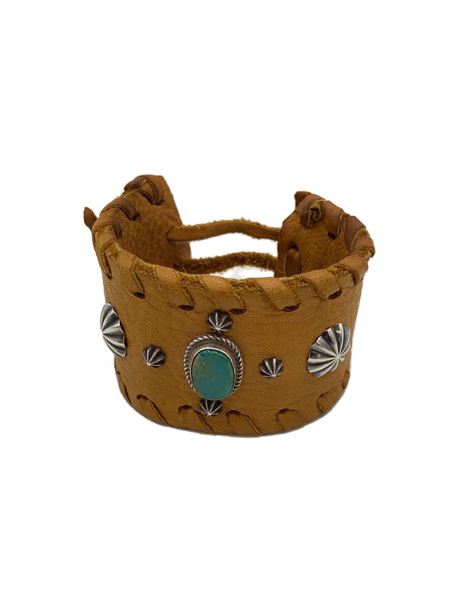 【中古】NAVAJO◆バングル/レザー/カラーストーン/メンズ【服飾雑貨他】