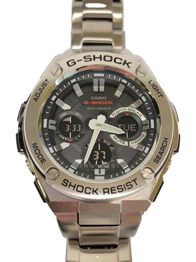 【中古】CASIO◆ソーラー腕時計・G-SHOCK/デジアナ/SLV【服飾雑貨他】 【中古】CASIO◆ソーラー腕時計・G-SHOCK/デジアナ/SLV【服飾雑貨他】