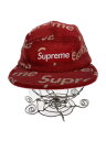 【中古】Supreme◆キャップ/ウール/RED/総柄/メンズ【服飾雑貨他】(4)