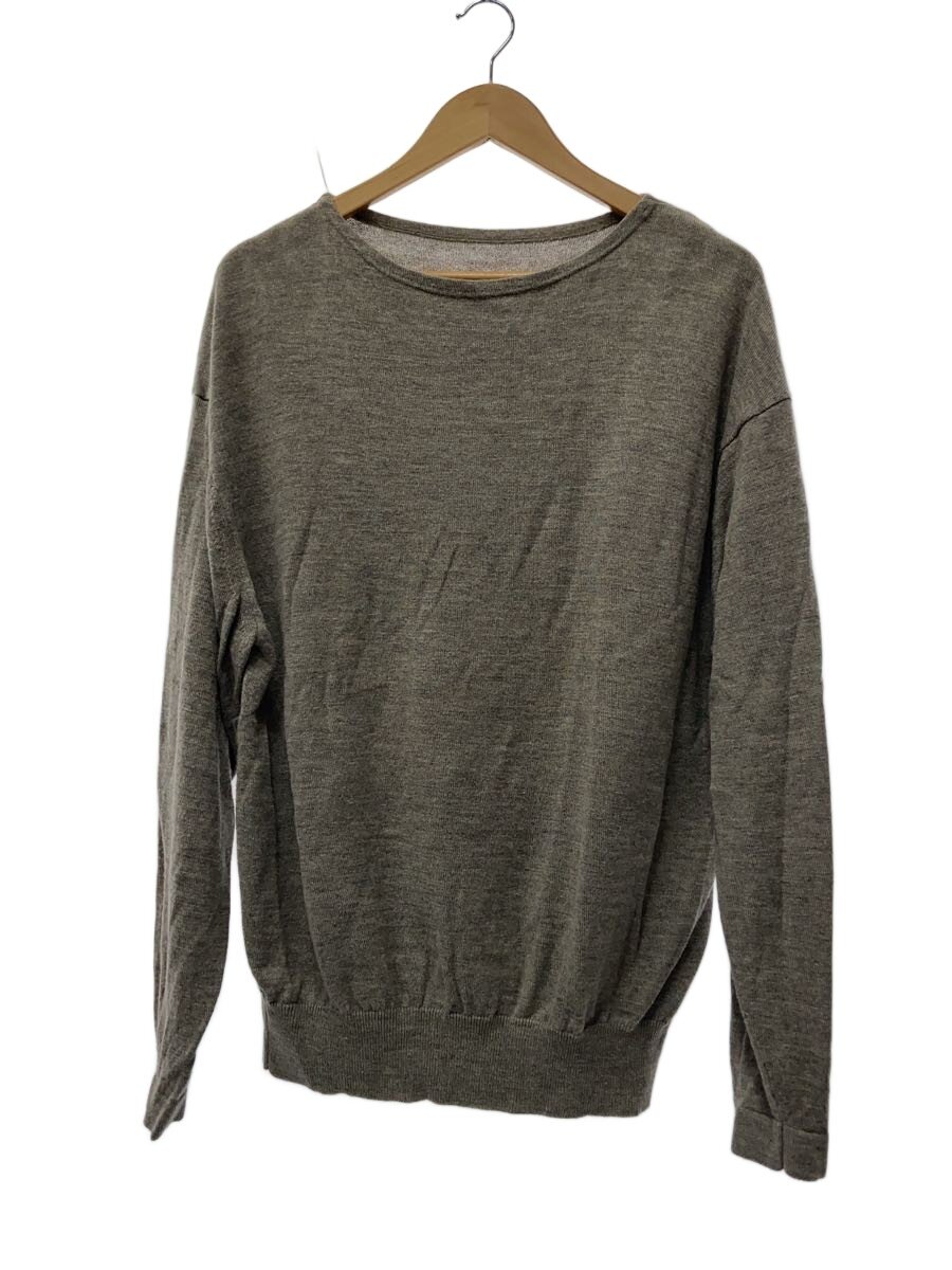 crepuscule◆ニット・セーター(薄手)/1/ナイロン/GRY/2201-009/Ramie Basque Knit