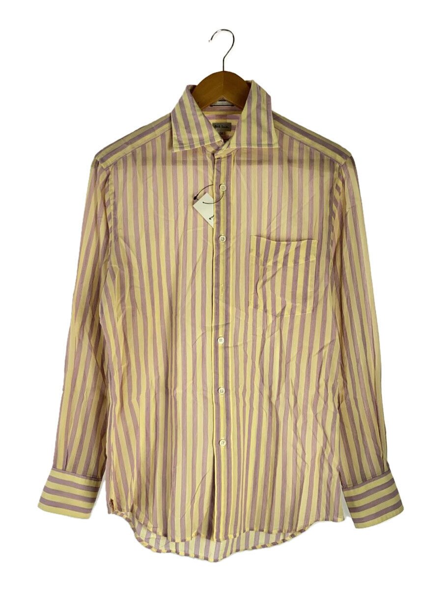 【中古】Paul Smith◆長袖シャツ/M/コットン/BEG/ストライプ【メンズウェア】