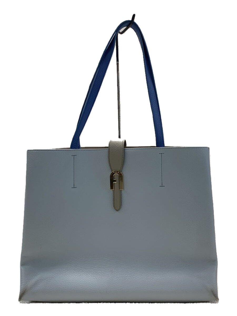 Furla - 【中古】FURLA◆sofia M/トートバッグ/レザー/BLU【バッグ】