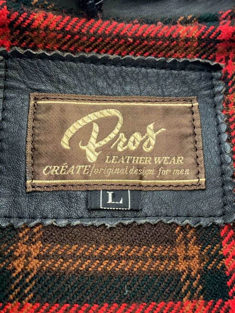 【中古】prog/レザージャケット・ブルゾン/L/レザー/BLK【メンズウェア】