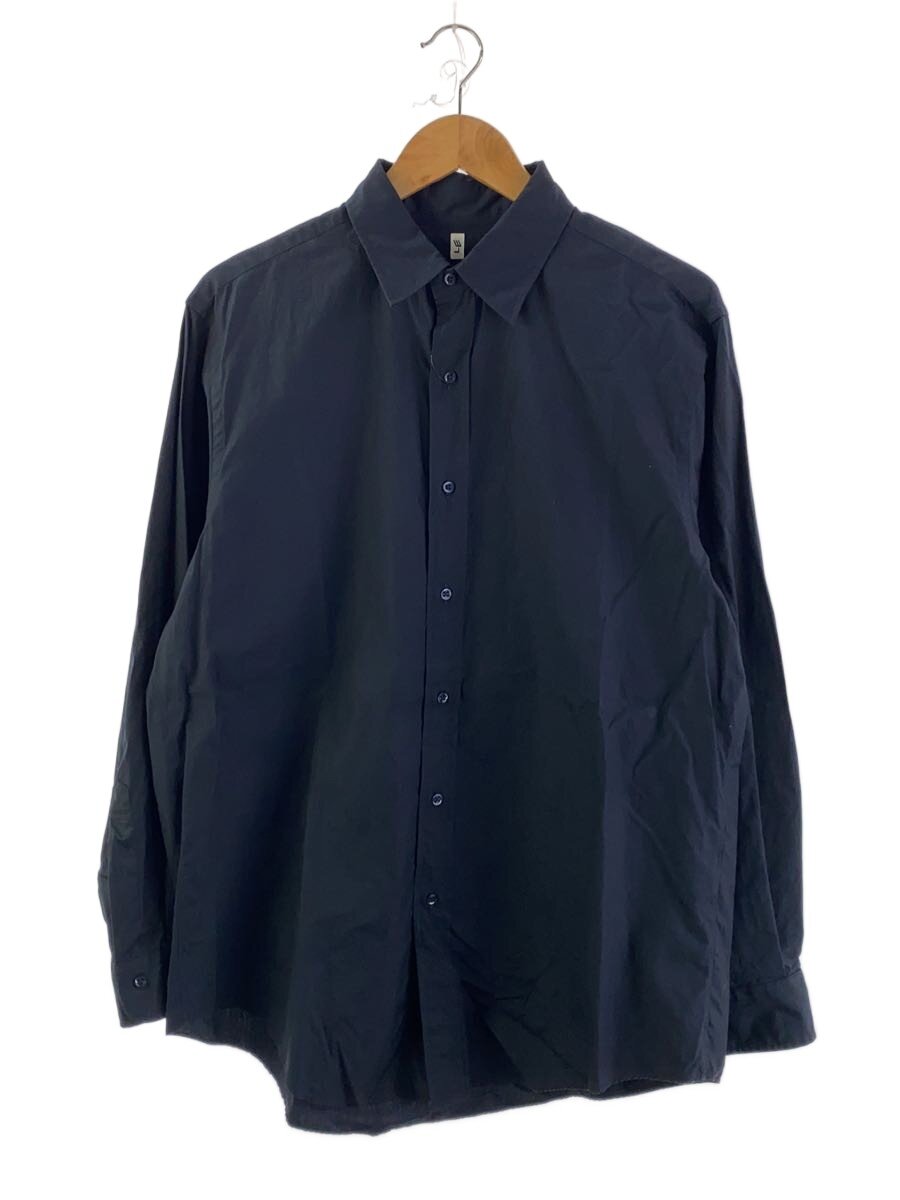 LE◆25AW/WIDE RG SH/長袖シャツ/3/コットン/ネイビー/無地/25050053800230//