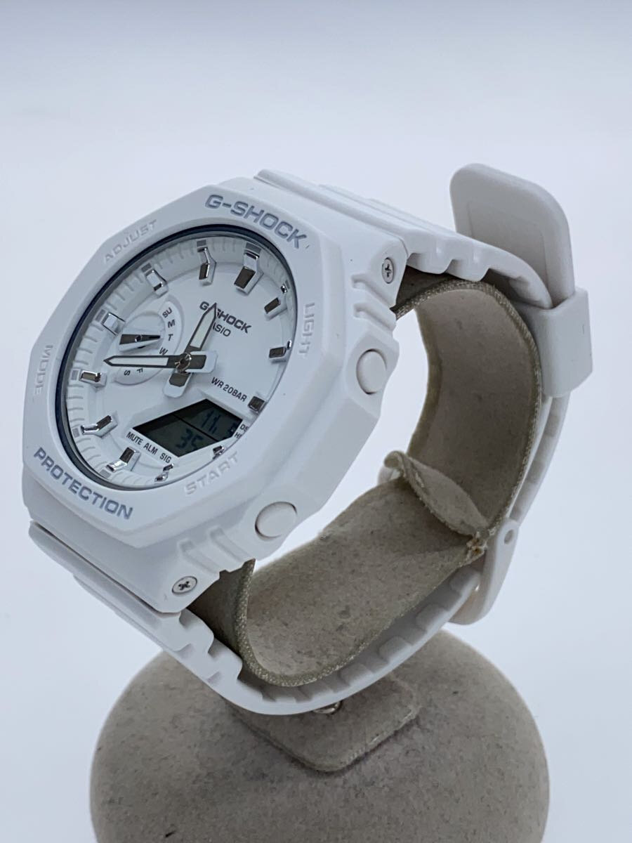 【中古】CASIO◆クォーツ腕時計/デジアナ/ラバー/WHT/WHT/SS/GMA-S2100-7AJF【服飾雑貨他】
