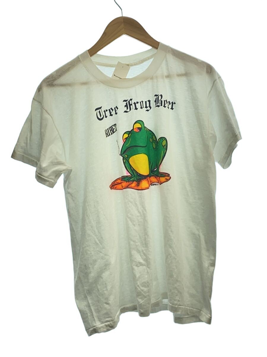 【中古】MAYO SPRUCE◆70S/GREE FROG BEER/RIBET/カエルTシャツ/XL/コットン/WHT【メンズウェア】