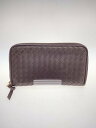 【中古】BOTTEGA VENETA◆イントレチャート/長財布/レザー/BRW/メンズ/114076【服飾雑貨他】
