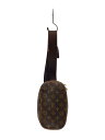 【中古】LOUIS VUITTON◆ポシェット・ガンジュ_モノグラム・キャンバス_BRW/PVC/ブラウン/総柄/M51870【バッグ】