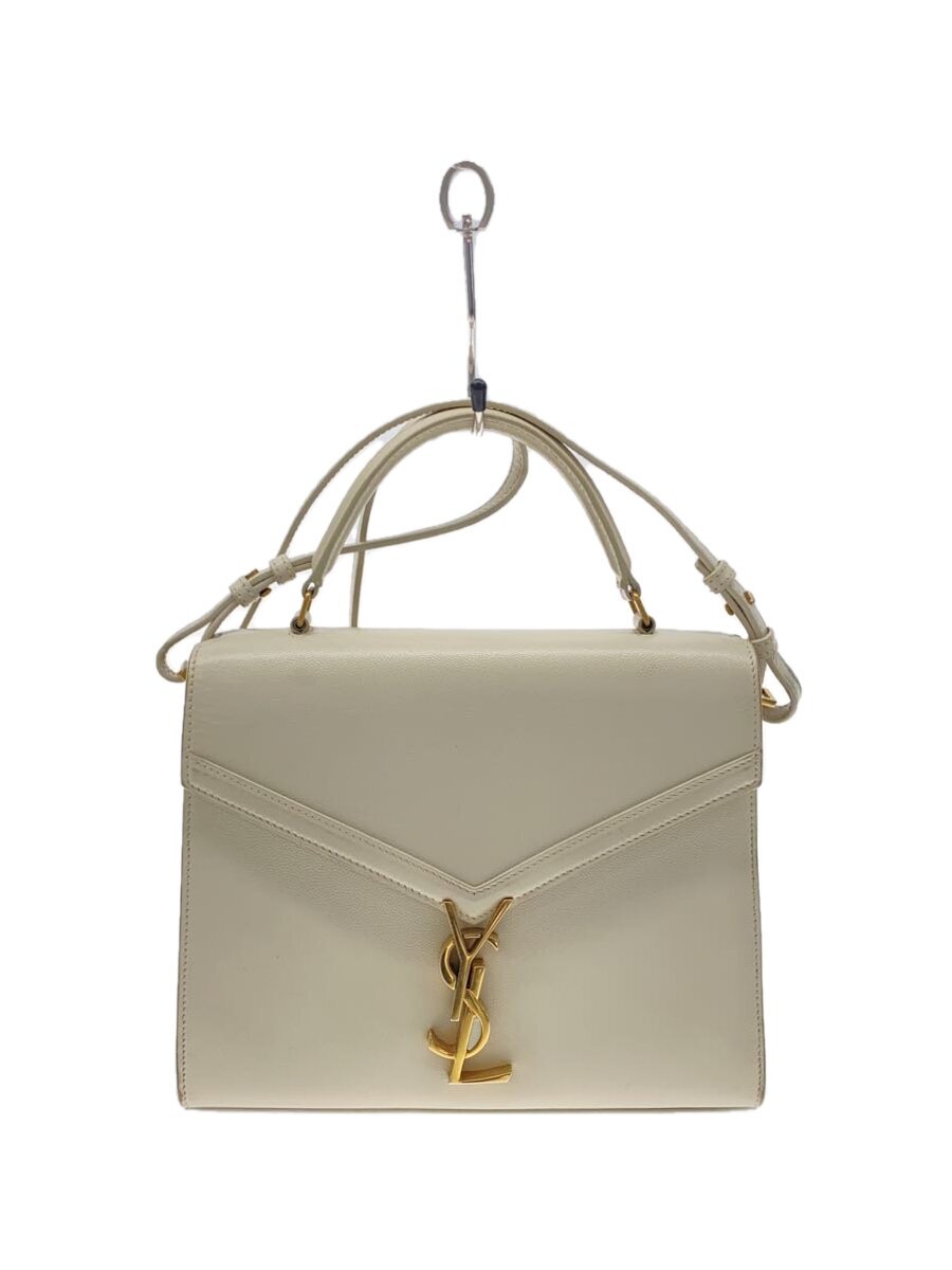 Yves Saint Laurent - 【中古】YVES SAINT LAURENT◆ショルダーバッグ/レザー/CRM/無地/カサンドラ/トップハンドル/2WAY//【バッグ】