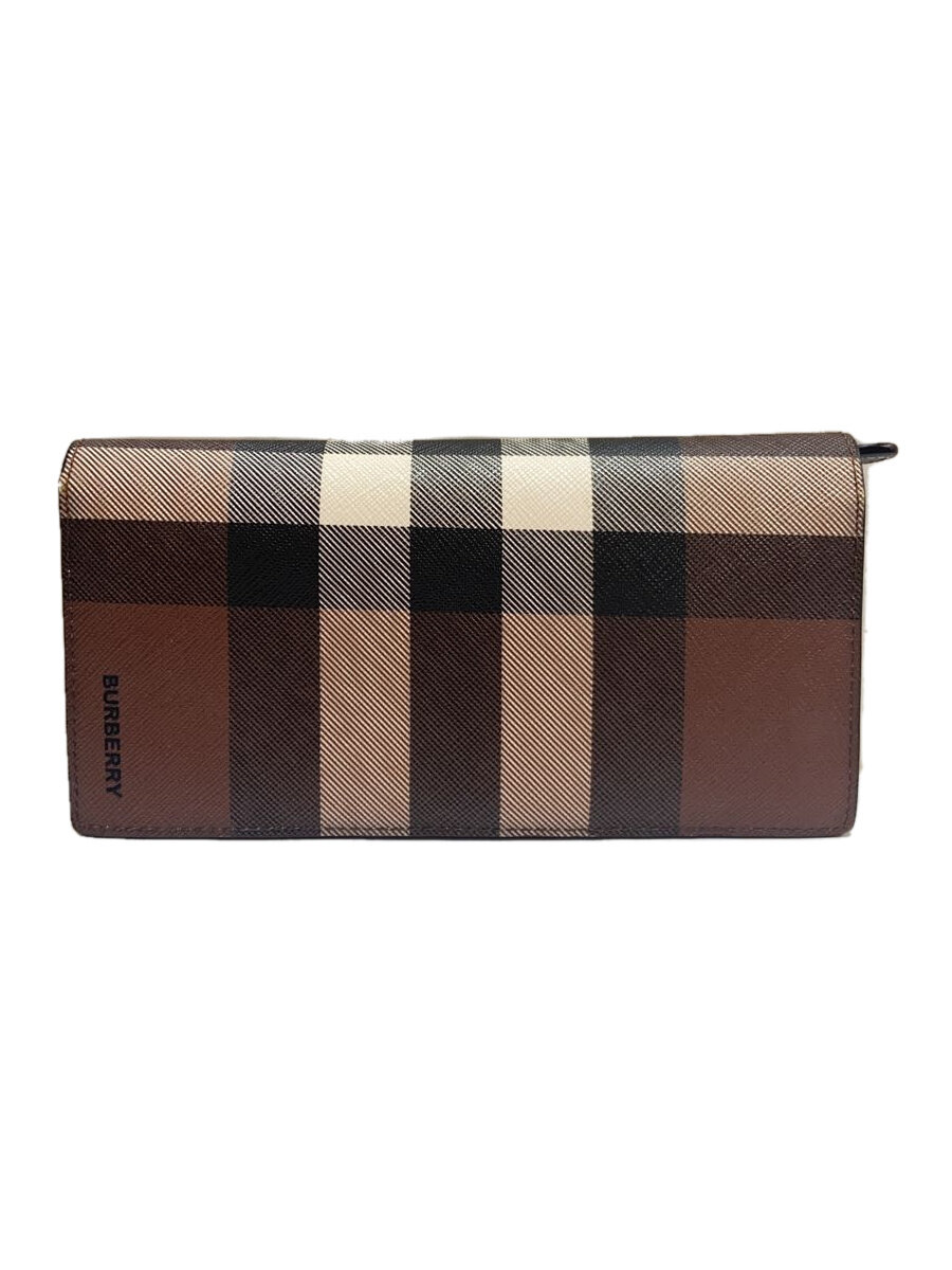 【中古】BURBERRY◆長財布/牛革/BRW/チェック/メンズ/8036670【服飾雑貨他】
