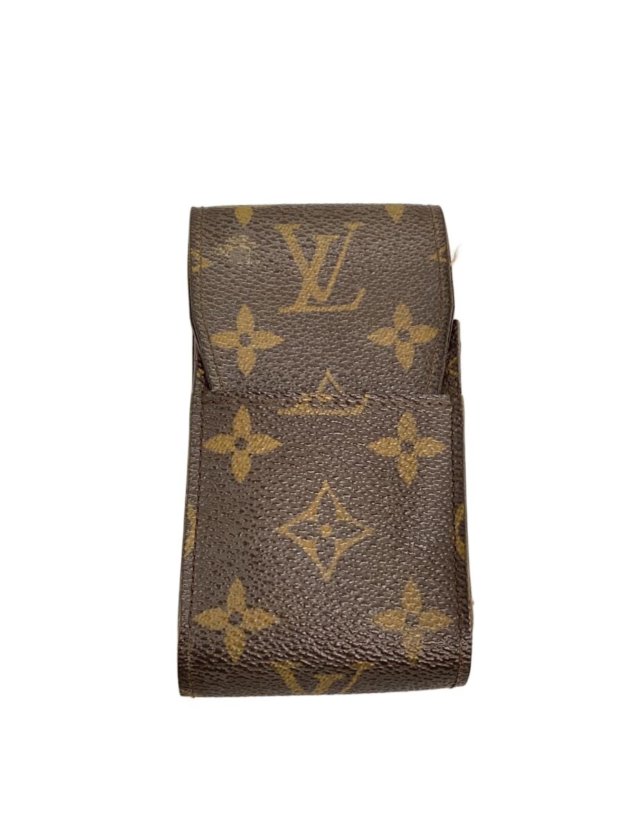 Rakuten - 【中古】LOUIS VUITTON◆シガーケース_モノグラム・キャンバス/レザー/BRW/メンズ【服飾雑貨他】