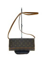【中古】LOUIS VUITTON◆ポシェット・ツインGM_モノグラム・キャンバス_BRW/PVC/BRW//【バッグ】