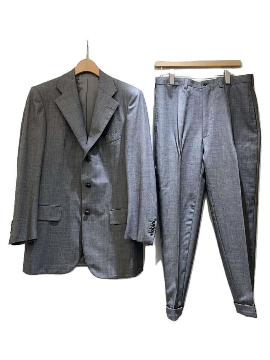 【中古】CESARE ATTOLINI◆スーツ/50/ウール/GRY/ジャケット/パンツ【メンズウェア】