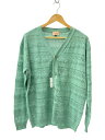 【中古】Dress hippy◆SEA SIDE CARDIGAN II/カーディガン(薄手)/M/コットン/グリーン/無地【メンズウェア】