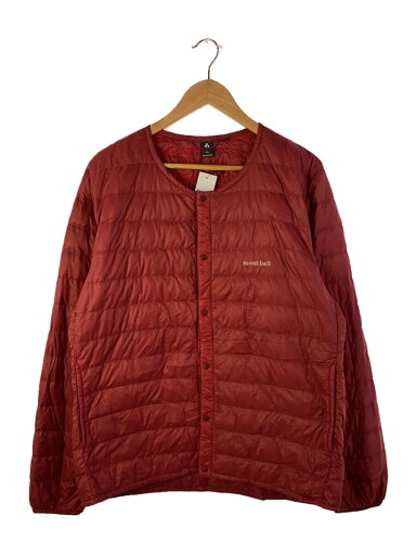 【中古】mont-bell◆ダウンジャケット/LL/ナイロン/RED/無地/1101503【メンズウェア】 【中古】mont-bell◆ダウンジャケット/LL/ナイロン/RED/無地/1101503【メンズウェア】