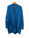 【中古】TAKAHIROMIYASHITA TheSoloist.◆カーディガン(厚手)/44/ウール/BLU/0001aw22【メンズウェア】