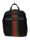 【中古】GUCCI◆リュック/ナイロン/BLK/495558【バッグ】