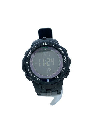 【中古】CASIO◆ソーラー腕時計・PROTREK/デジタル/ラバー/BLK/BLK【服飾雑貨他】 【中古】CASIO◆ソーラー腕時計・PROTREK/デジタル/ラバー/BLK/BLK【服飾雑貨他】