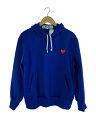 PLAY COMME des GARCONS◆パーカー/M/ポリエステル/BLU/無地/AZ-T174RED HEART PATCH PULLOVER