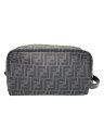 【中古】FENDI◆セカンドバッグ/--/GRY/総柄/7N0141【バッグ】
