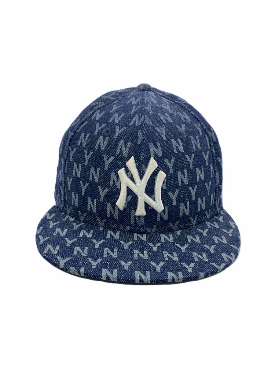 【中古】NEW ERA◆キャップ/7 1/2/コットン/NVY/総柄/メンズ//【服飾雑貨他】(4.0)