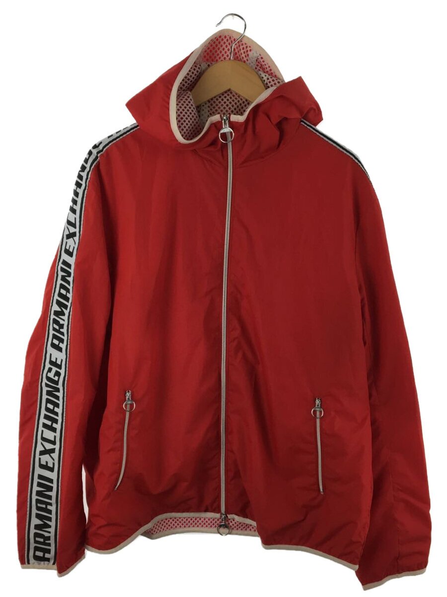 【中古】ARMANI EXCHANGE◆ナイロンジャケット/L/ナイロン/RED/無地/3HZB22 ZNBBZ【メンズウェア】