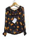 【中古】GANNI◆長袖カットソー/36/--/BLK/花柄/F2341【レディースウェア】