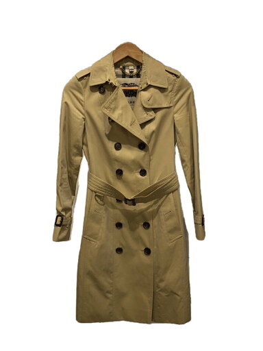 【中古】BURBERRY LONDON◆トレンチコート/34/コットンベージュ/無地【レディースウェア】 【中古】BURBERRY LONDON◆トレンチコート/34/コットンベージュ/無地【レディースウェア】