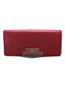 【中古】FURLA◆長財布/--/RED/レディ