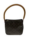 【中古】LOUIS VUITTON◆ルーピングMM_モノグラム・キャンバス_BRW/PVC/BRW【バッグ】(4)